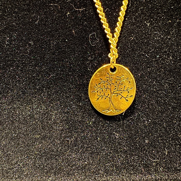 Life Is A Gift double sided gold plated Dainty Necklace - Picture 3 of 5